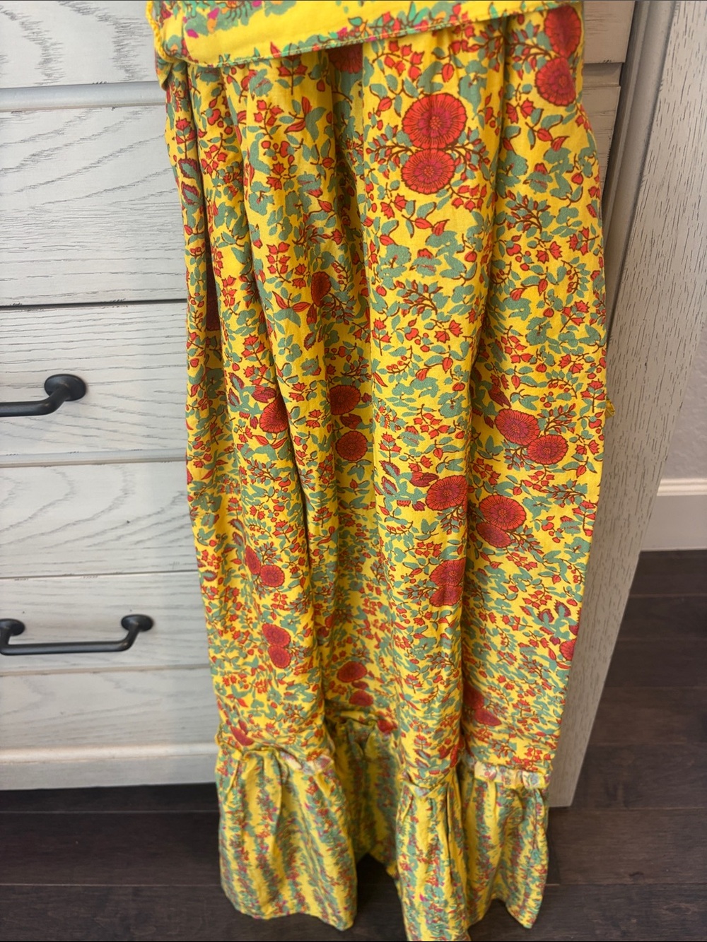 Roller Rabbit Yellow Floral Ruffled Jumpsuit - Picture 9 of 10